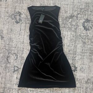 Wild Fable Black Velvet Mini Dress